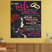 妻への愛引用文 最高の|完璧なギフト キャンバスプリント (インサイチュ (リビング))