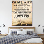 妻への愛引用文 最高の|完璧なギフト キャンバスプリント (インサイチュ (寝室))