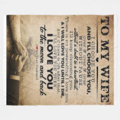 妻への愛引用文 最高の|完璧なギフト フリースブランケット (正面(横))