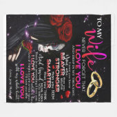 妻への愛引用文 最高の|完璧なギフト フリースブランケット (正面(横))