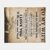 妻への愛引用文 最高の|完璧なギフト フリースブランケット (正面(横))