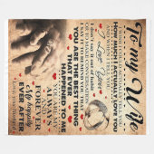 妻への愛引用文 最高の|完璧なギフト フリースブランケット (正面(横))