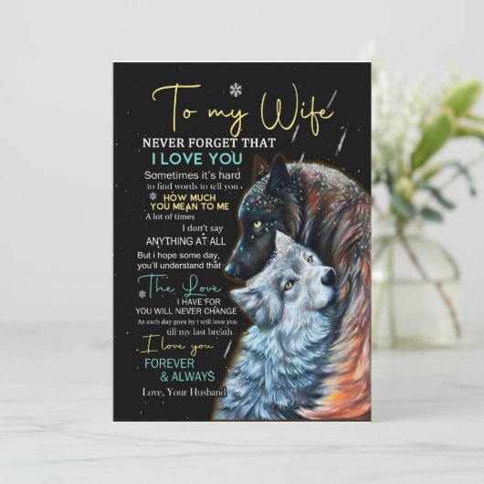 妻への愛 | 私から妻へ、愛していることを決して忘れないで 招待状 (スタンド正面)