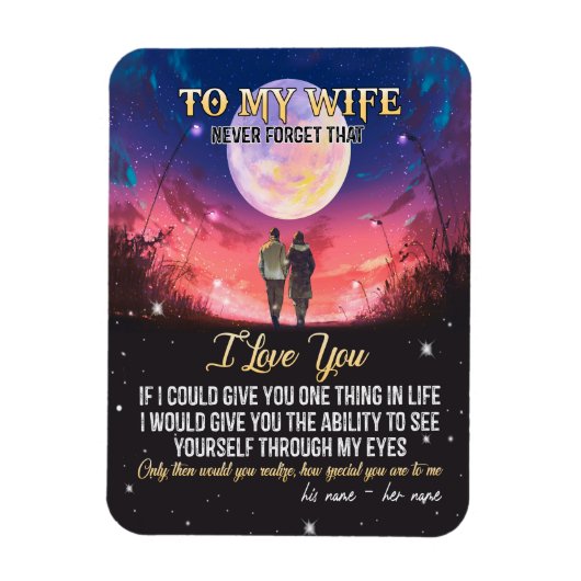 妻への手紙 | 夫から妻へのラブレター マグネット (縦)