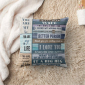 妻への特別な手紙 バレンタインデー クッション (ブランケット)