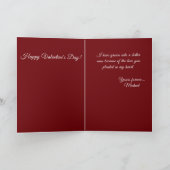 妻への特別な署名 赤いバラのカード シーズンカード (内部)