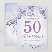 妻への特別な50周年記念カード シーズンカード (正面/裏面)