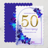 妻への特別な50周年記念カード シーズンカード (正面/裏面)