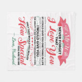 妻への特別引用文 |女性への贈り物 | フリースブランケット (正面(横))