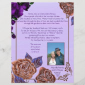 妻への献身パーソナライズされた紙 (裏面)