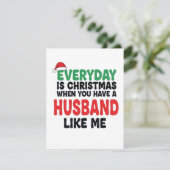 妻への素敵なユーモアあふれるホリデーカードギフト シーズンカード (スタンド正面)