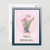 妻への美しい周年記念のプレゼント ポストカード (正面/裏面)