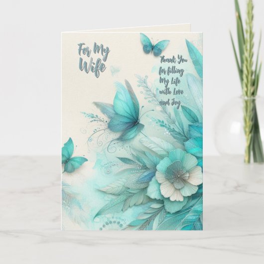 妻への記念日グリーティングカード サンキューカード (正面)