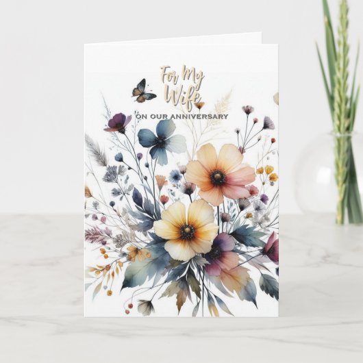 妻への記念日グリーティングカード サンキューカード (正面)