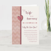 妻への記念日 – なぜ私はあなたを愛しているか?カード カード (正面)