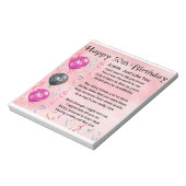 妻への詩 - 30歳の誕生日 ノートパッド (回転)