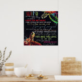 妻への贈り物 |あなたの妻のための手紙 | ポスター (キッチン)