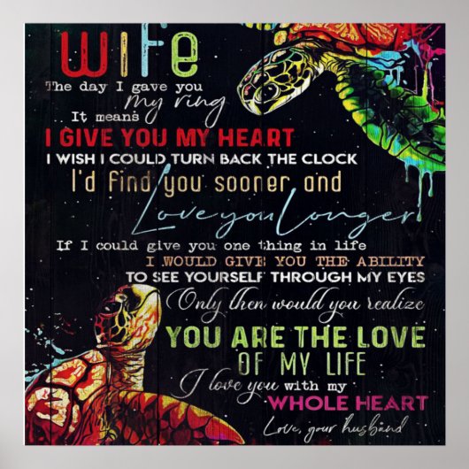 妻への贈り物 |あなたの妻のための手紙 | ポスター (正面)