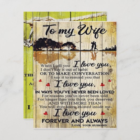 妻への贈り物 |夫への手紙 | 招待状 (正面/裏面)