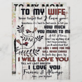 妻への贈り物 |妻への愛らしい手紙 メニュー (正面/裏面)