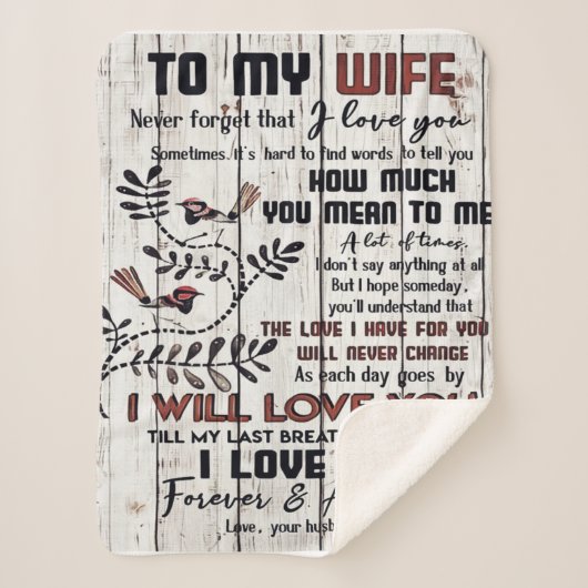 妻への贈与 |私の妻に素敵な手紙 シェルパブランケット (正面)