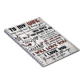 妻への贈与 |私の妻に素敵な手紙 ノートブック (右側)