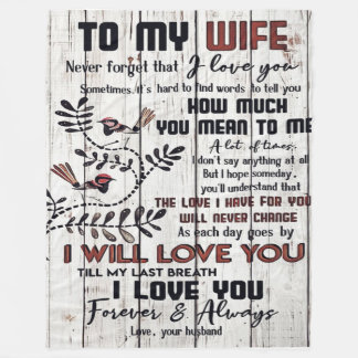 妻への贈与 |私の妻に素敵な手紙 フリースブランケット