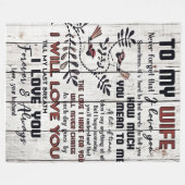 妻への贈与 |私の妻に素敵な手紙 フリースブランケット (正面(横))