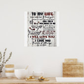 妻への贈与 |私の妻に素敵な手紙 ポスター (キッチン)