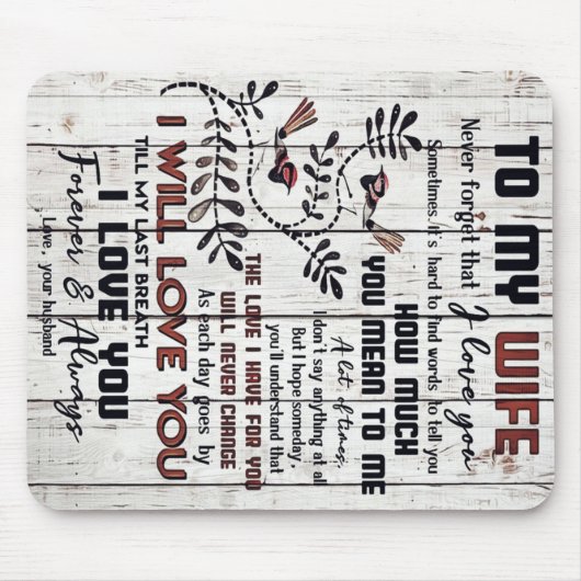 妻への贈与 |私の妻に素敵な手紙 マウスパッド (正面)