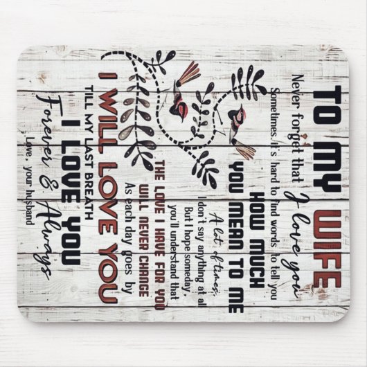 妻への贈与 |私の妻に素敵な手紙 マウスパッド (正面)