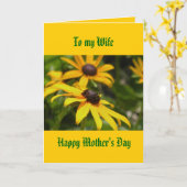 妻へハッピーマザーズデイカード カード (黄色い花)