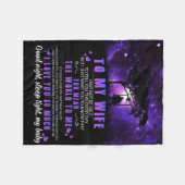 妻へパーソナライズされたの夫からの手紙 フリースブランケット (正面(横))