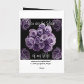 妻へパープル・バラへ カード (裏面)