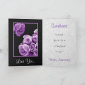 妻へパープル・バラへ カード (内部)