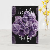妻へパープル・バラへ カード (黄色い花)