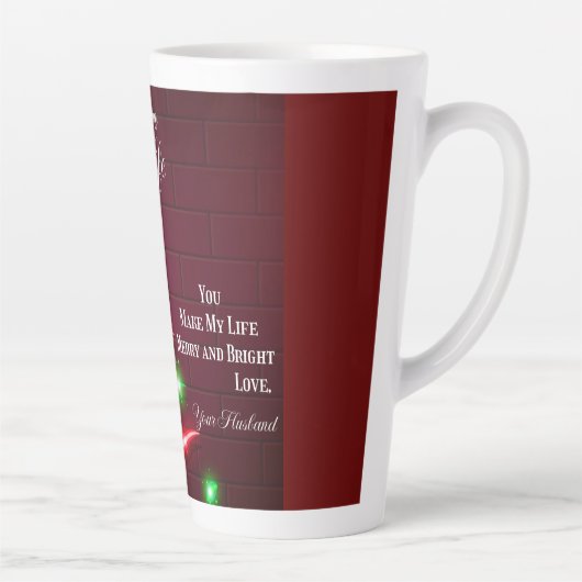 妻へ カフェラテマグ (右)