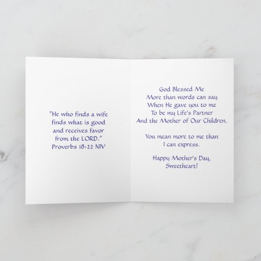 妻へ カード (内部)