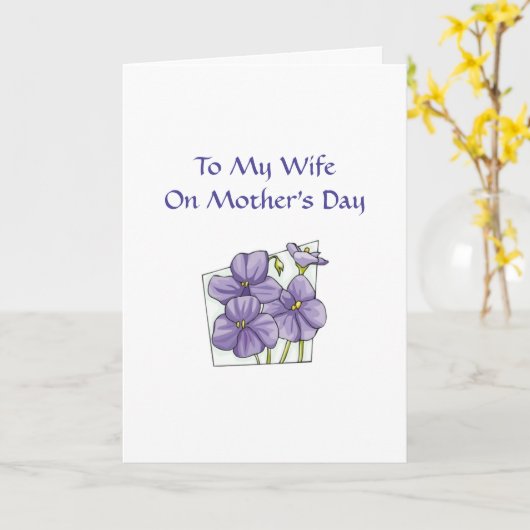 妻へ カード (黄色い花)