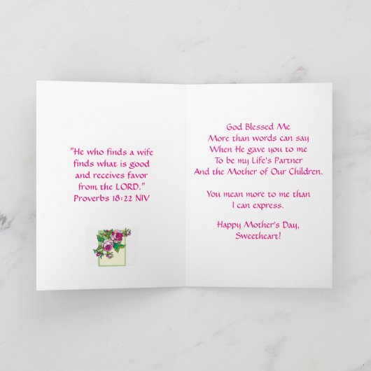 妻へ カード (内部)