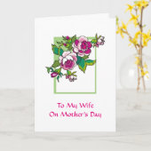 妻へ カード (黄色い花)