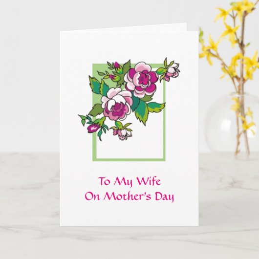 妻へ カード (黄色い花)