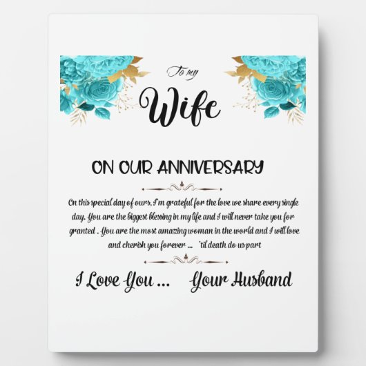 妻へ フォトプラーク (正面)