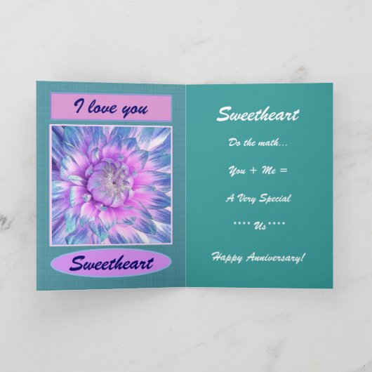 妻へ – Happy 7th Anniversary カード (内部)