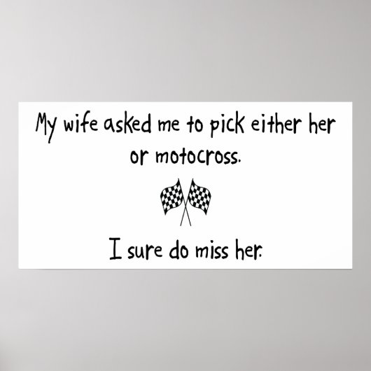 妻またはモトクロスを選択 ポスター (正面)