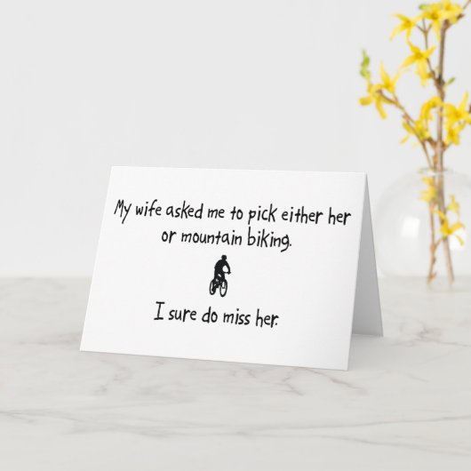 妻または山のサイクリングを選択 カード (黄色い花)