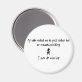 妻または山のサイクリングを選択 マグネット (正面/裏面)