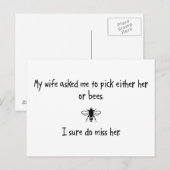 妻または蜂を選ぶ ポストカード (正面/裏面)