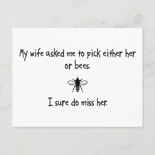 妻または蜂を選ぶ ポストカード (正面)