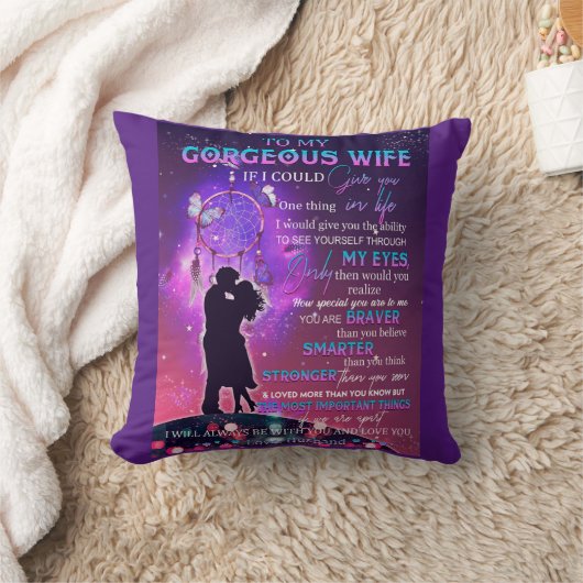 妻もしと与えも1つ生きられる クッション (ブランケット)